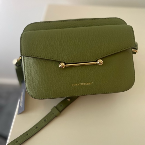 Strathberry Olive Green Crossbody Bag - Picture 3 of 6